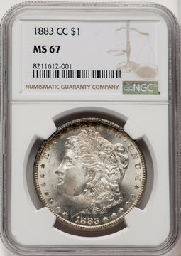 1883-CC Morgan Dollar NGC MS67