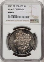 1879-CCVAM 3 Capped Die Morgan Dollar NGC MS63