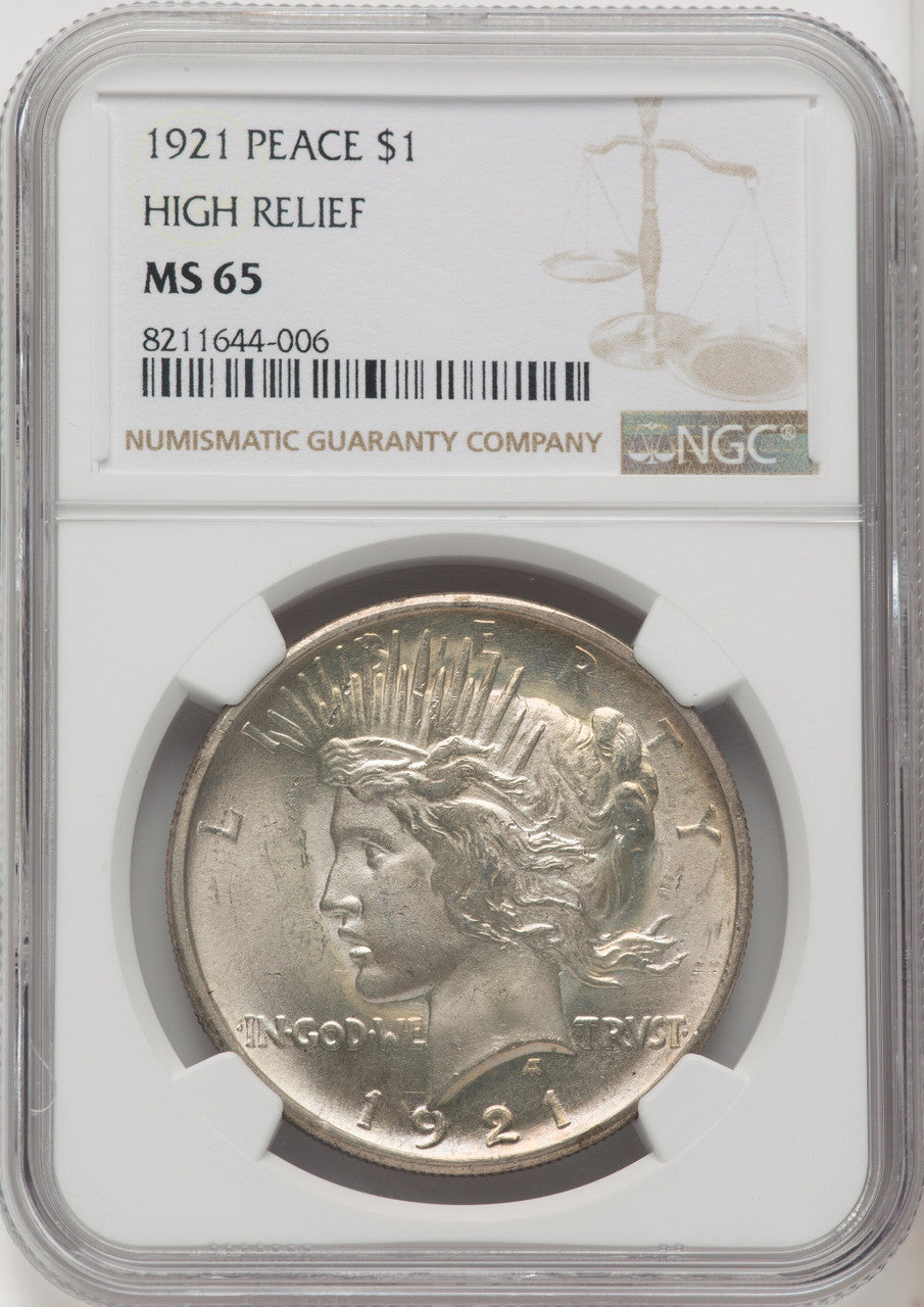 1921 Peace Dollar NGC MS65 (771365026)
