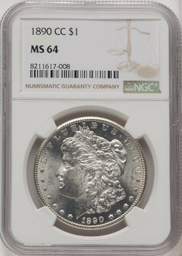 1890-CC Morgan Dollar NGC MS64 (771290018)