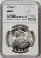 1878-CC Morgan Dollar NGC MS65 (771365017)