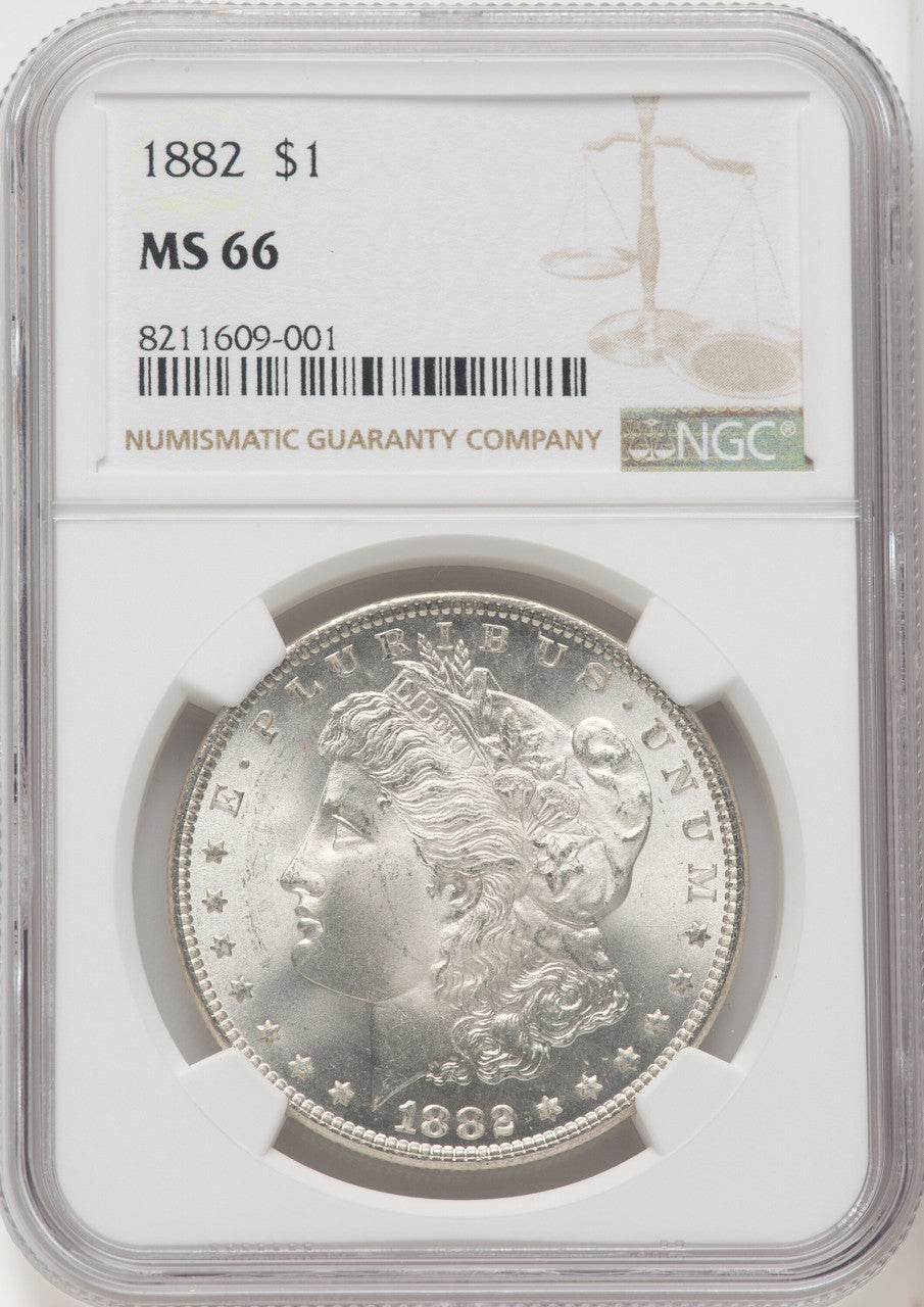 1882 Morgan Dollar NGC MS66 (506570012)