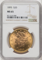 1895 $20 Liberty Double Eagle NGC MS65