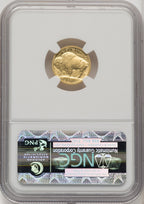 2008-W Gold Buffalo 4-Coin Set ER Bison Label NGC MS70