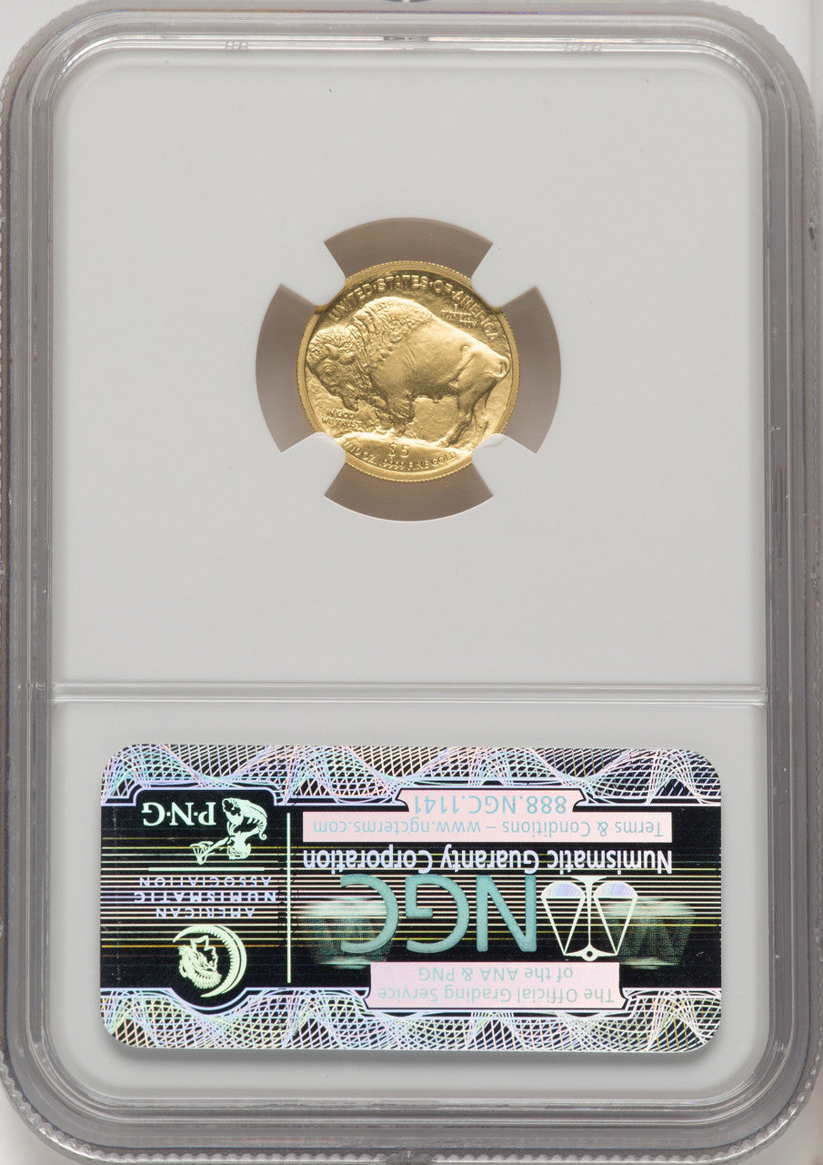 2008-W Gold Buffalo 4-Coin Set ER Bison Label NGC MS70