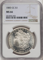 1883-CC Morgan Dollar NGC MS66 (771822027)