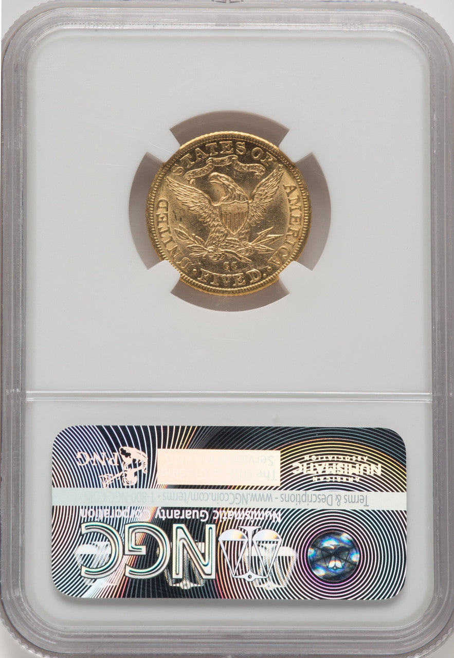 1891-CC $5 Liberty Half Eagle CACG MS61