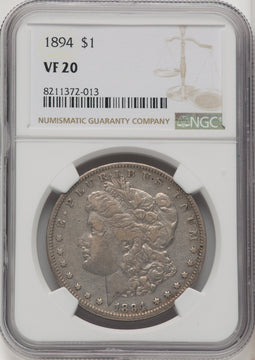 1894 Morgan Dollar NGC VF20