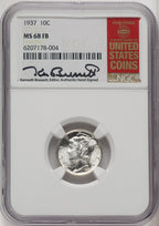 1937 10C FB Mercury Dime NGC MS68 (771837009)