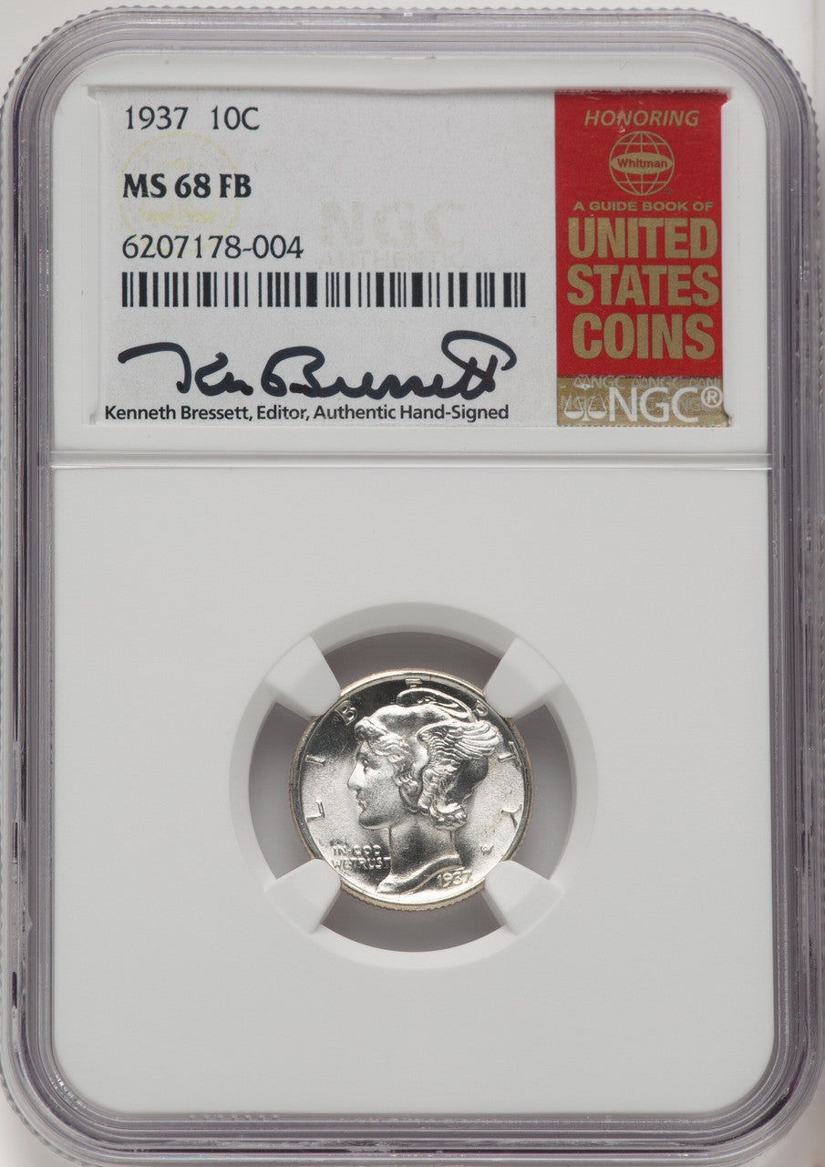 1937 10C FB Mercury Dime NGC MS68 (771837009)