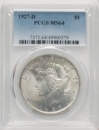 1927-D Peace Dollar PCGS MS64