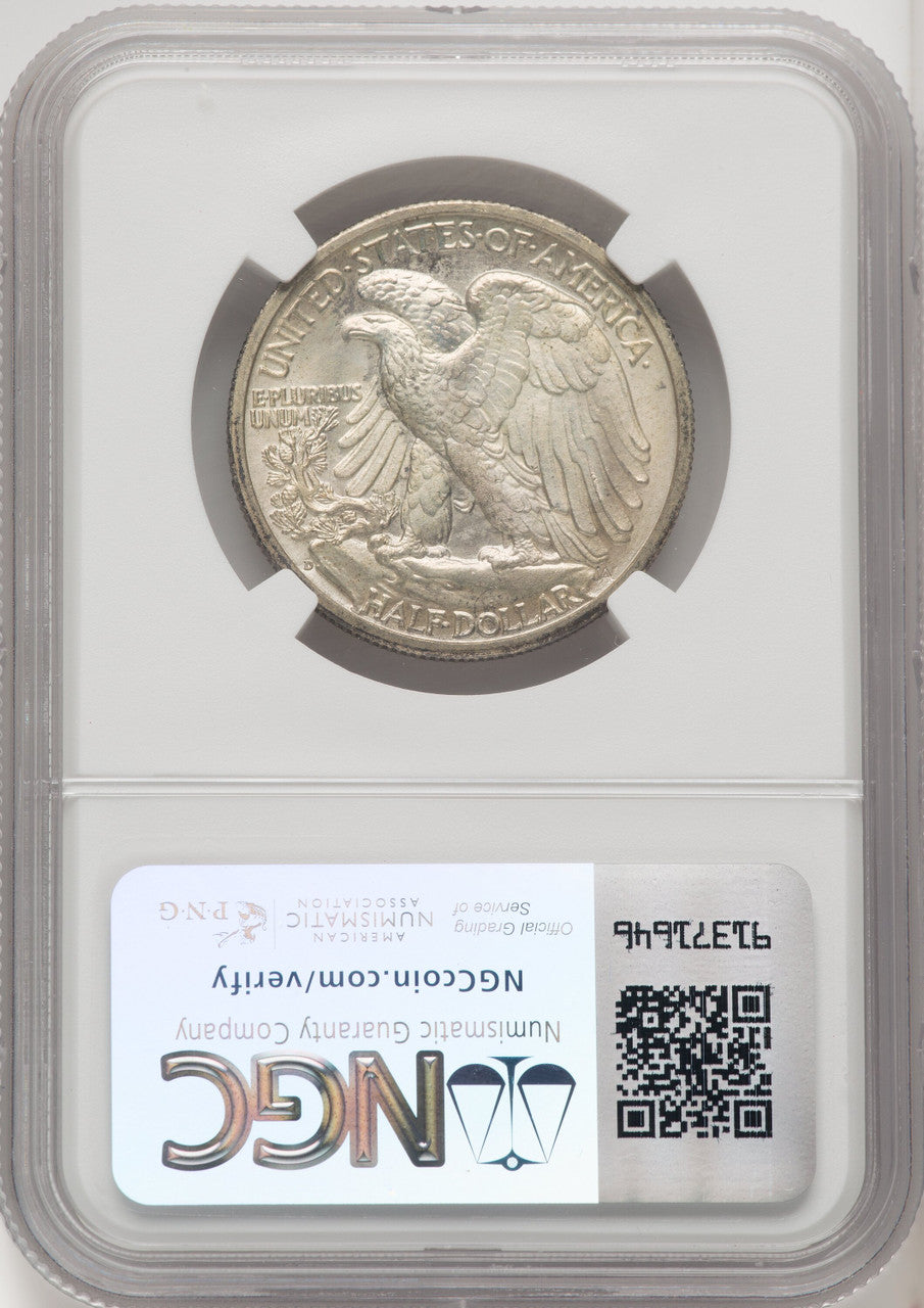 1942-D 50C Walking Liberty Half Dollar NGC MS67 (771821006)