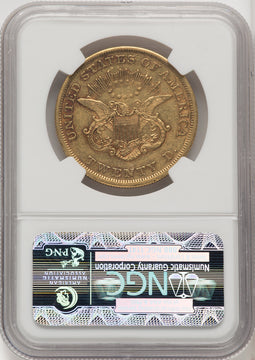 1854 $20 Small Date Liberty Double Eagle CACG XF45