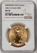 2006-W $50 One-Ounce Gold Eagle 20th Anniversary NGC MS70 (506163003)