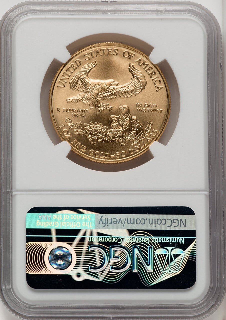 2006-W $50 One-Ounce Gold Eagle 20th Anniversary NGC MS70 (506163003)