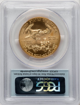 2015-W $50 One-Ounce Gold Eagle Burnished First Strike PCGS SP70 (506163005)
