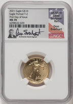 2021 $10 Quarter Ounce Gold Eagle Type Two FDI NGC MS70 (506513006)