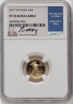 2017-W Gold American Eagle 4-Coin Set NGC PF70 Moy Signed