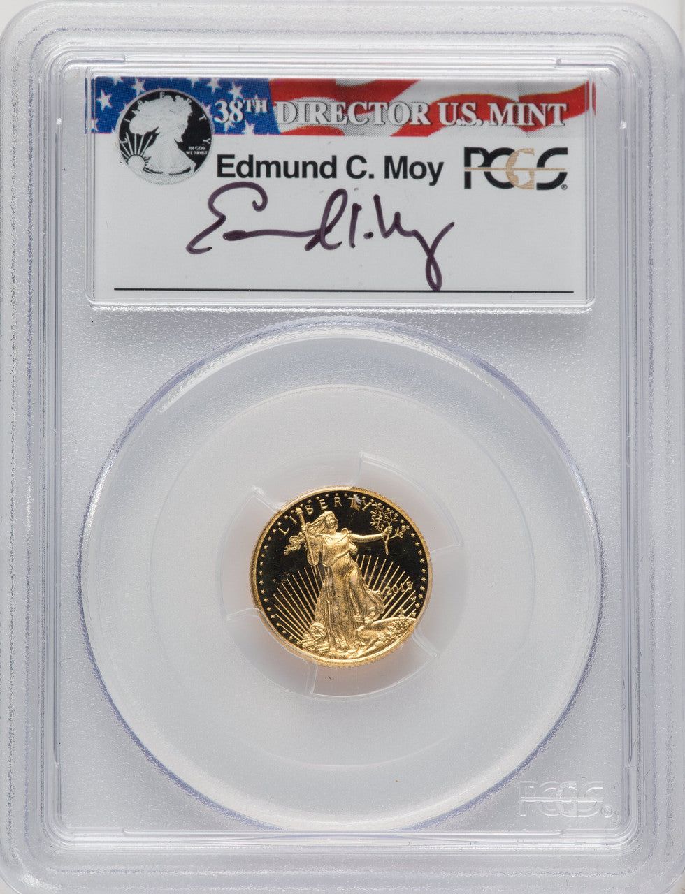 2015-W Gold American Eagle 4-Coin Set FDI PCGS PR70 Moy Signed