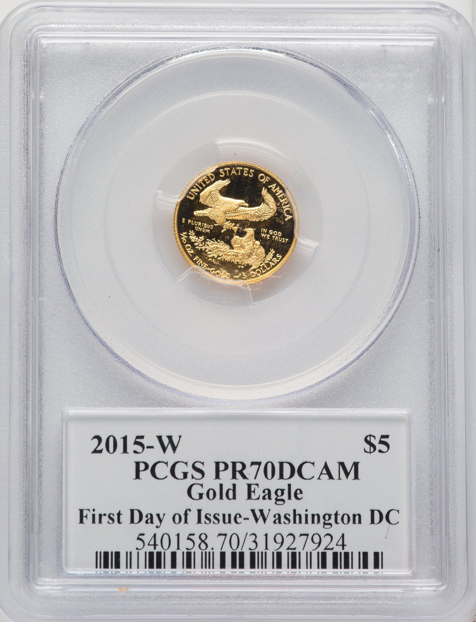 2015-W Gold American Eagle 4-Coin Set FDI PCGS PR70 Moy Signed
