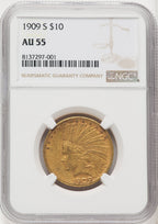 1909-S $10 Indian Eagle NGC AU55 (769438078)