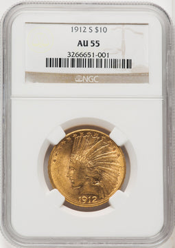 1912-S $10 Indian Eagle NGC AU55 (506882001)