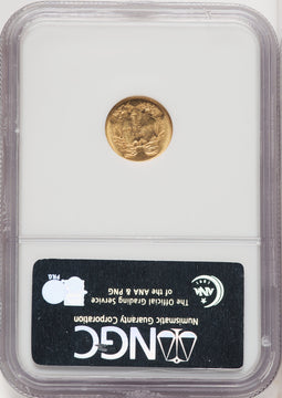 1862 G$1 Gold Dollar NGC MS63