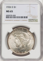 1926-S Peace Dollar NGC MS65 (519977026)