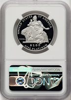 2004-W P$100 One-Ounce American Platinum Eagle Statue of Liberty Mike Castle NGC PF70