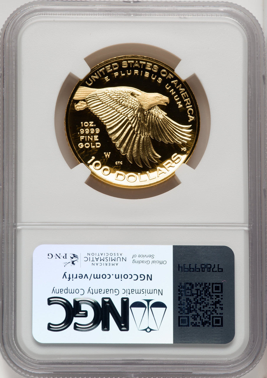 2017-W G$100 American Liberty High Relief Brown Label NGC PF70