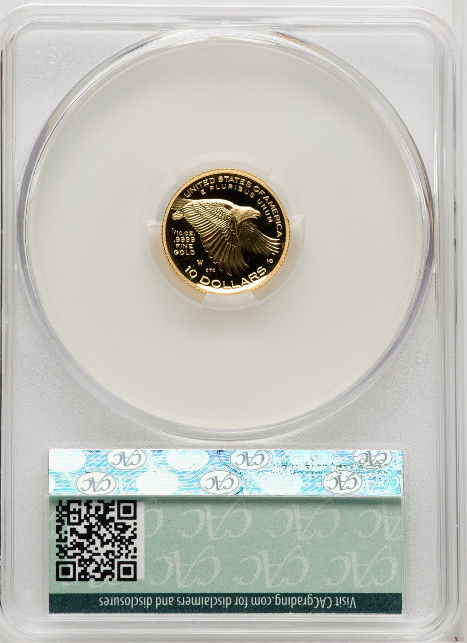 2018-W G$10 American Liberty High Relief Non Designation CACG PR70