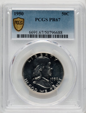 1950 50C Proof Franklin Half Dollar PCGS PR67