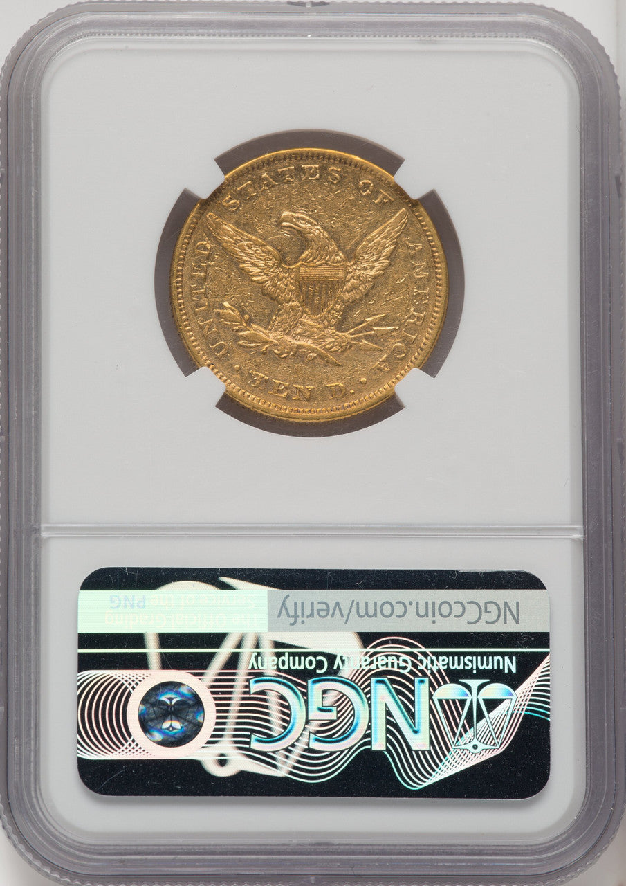 1863 $10 Green Label Liberty Eagle NGC AU55