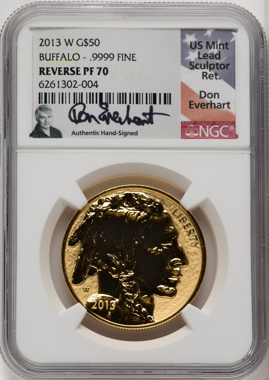 2013-W 1 oz Gold Buffalo Reverse Proof NGC PF70 Don Everhart