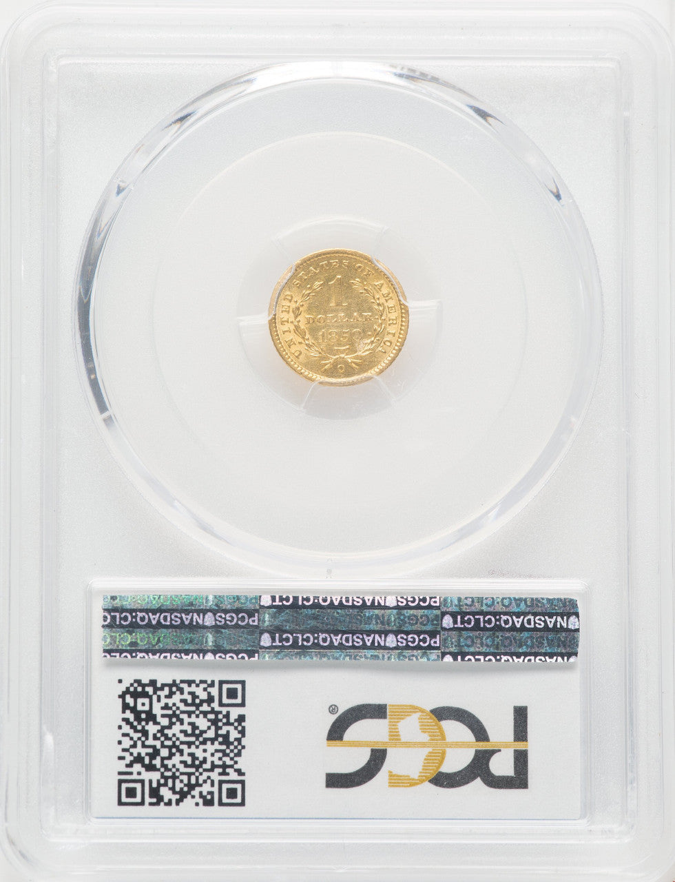 1850-O G$1 Gold Dollar PCGS AU58