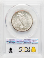 1937-D 50C Blue Gradient Walking Liberty Half Dollar PCGS MS65