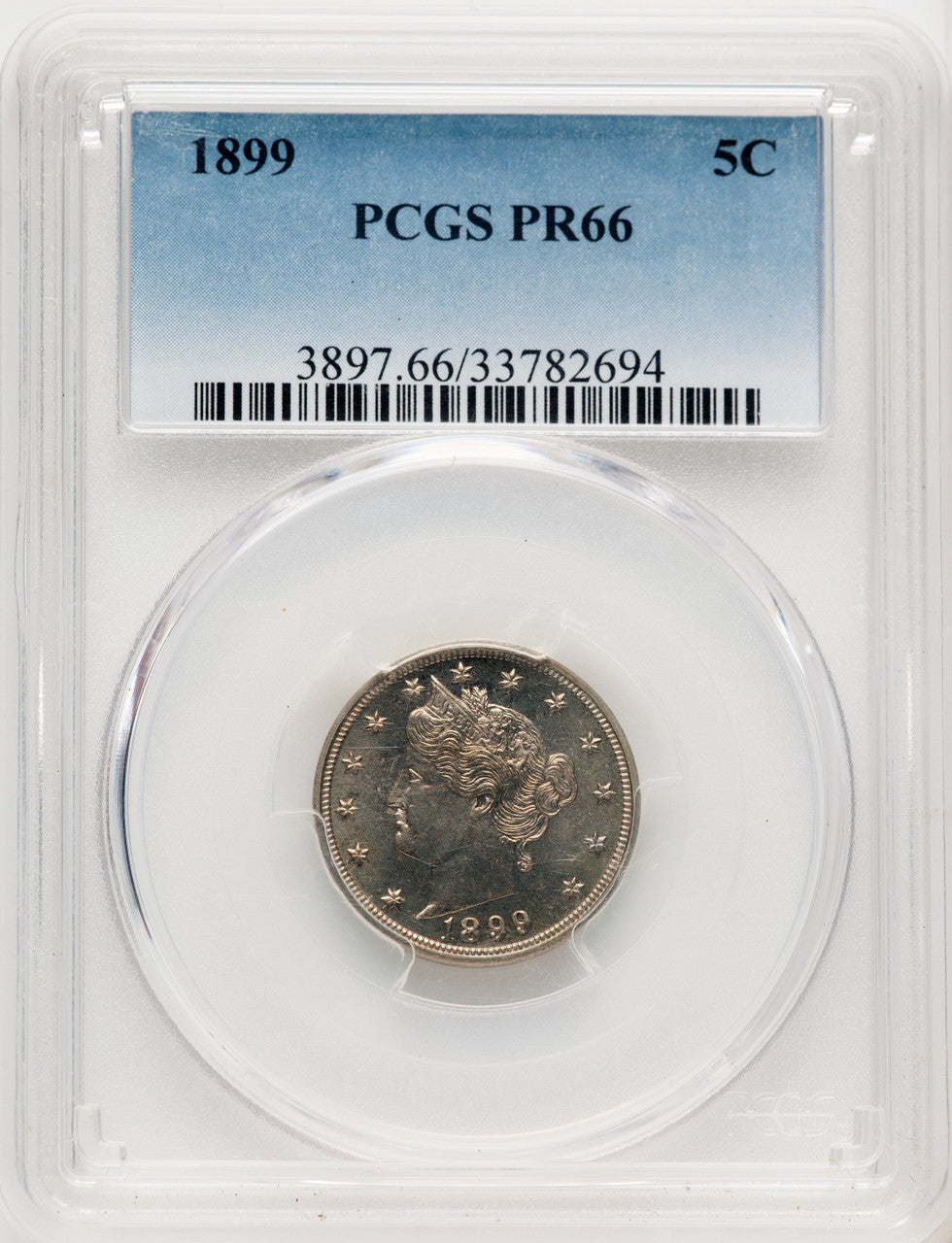 1899 5C Proof Liberty Nickel PCGS PR66