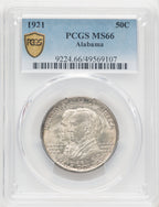 1921 50C Alabama Commemorative Silver PCGS MS66 (772138086)