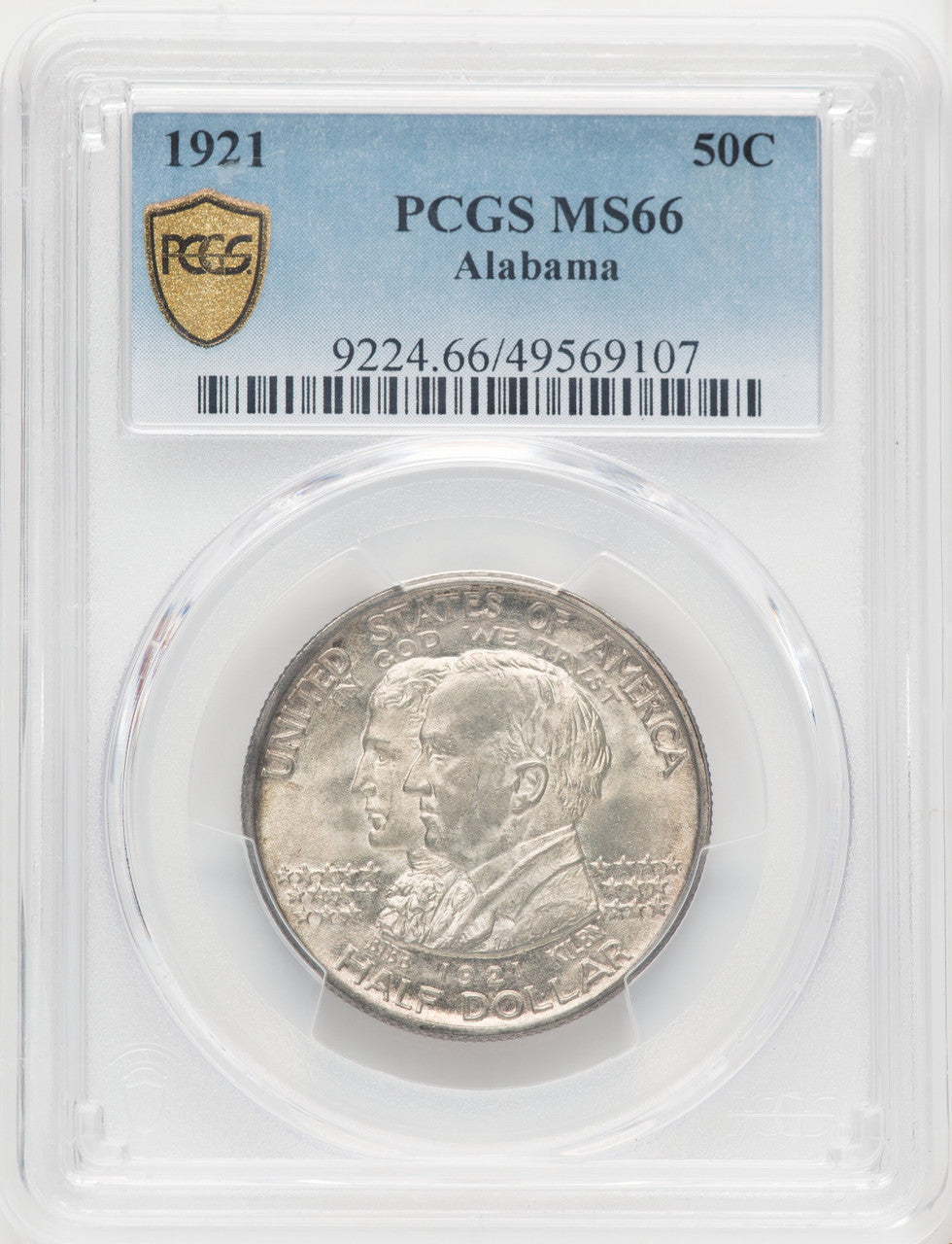 1921 50C Alabama Commemorative Silver PCGS MS66 (772138086)