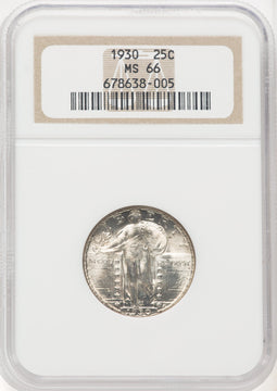 1930 25C Standing Liberty Quarter NGC MS66