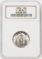 1930 25C Standing Liberty Quarter NGC MS66