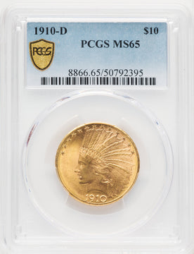 1910-D $10 Indian Eagle PCGS MS65 (771282003)