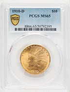 1910-D $10 Indian Eagle PCGS MS65 (771282003)