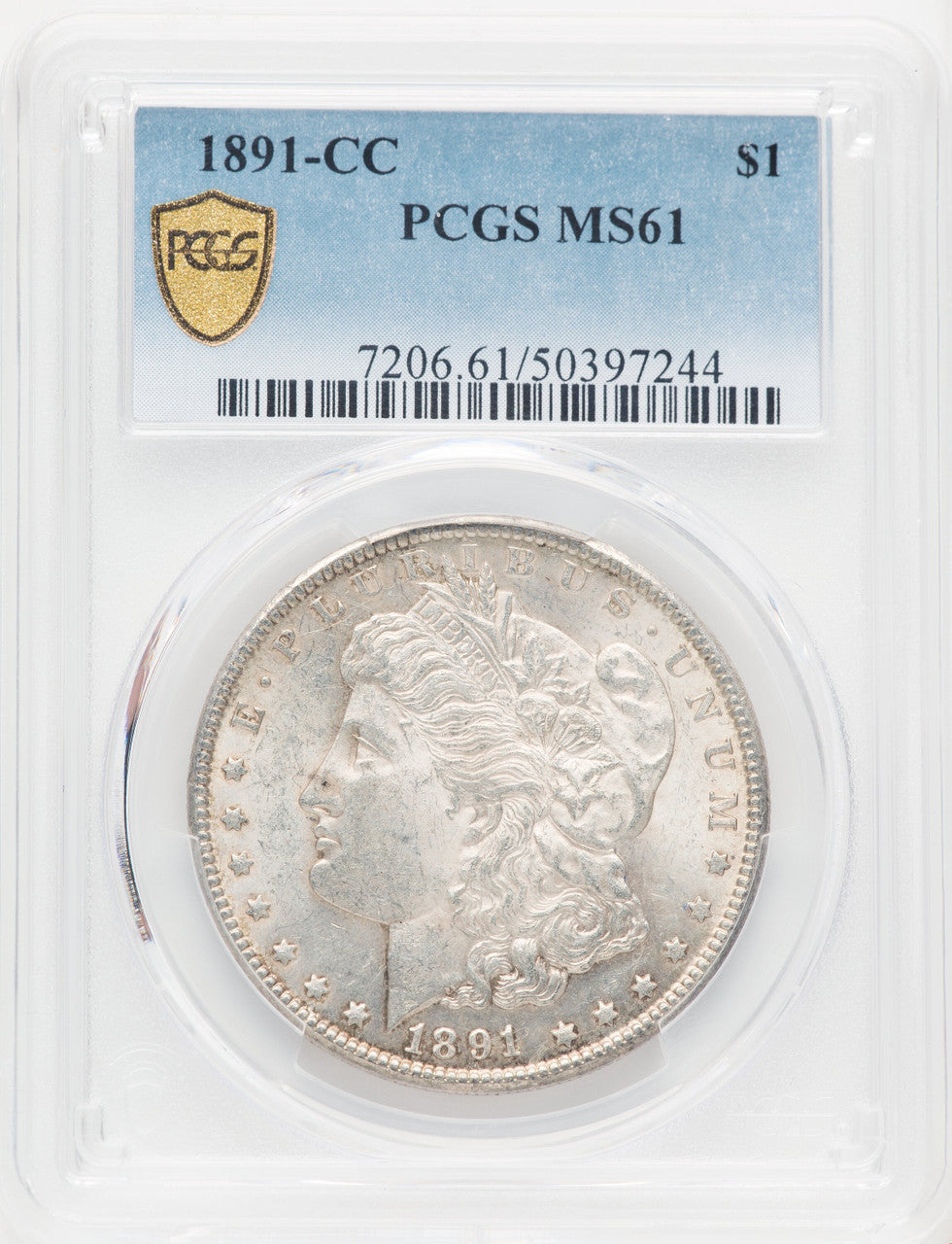 1891-CC Morgan Dollar PCGS MS61