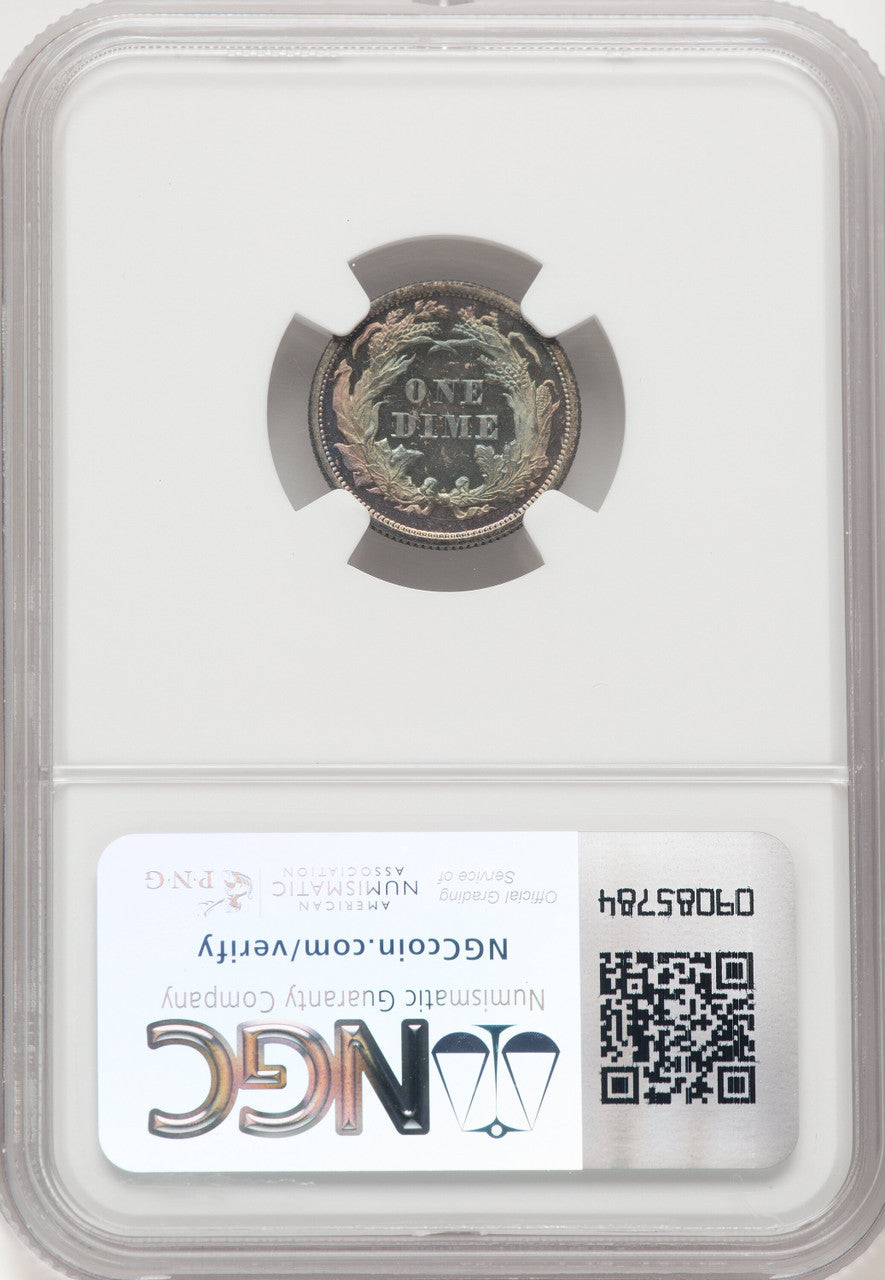 1870 10C Proof Seated Dime NGC PR66