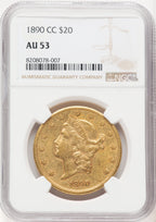 1890-CC $20 Liberty Double Eagle NGC AU53 (772138046)