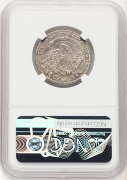 1815 25C B-1 E Counterstamp Bust Quarter Details NGC AU50