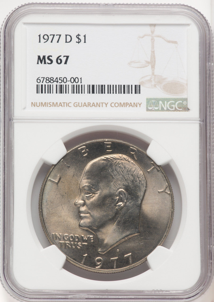1977-D $1 Eisenhower Dollar NGC MS67 (772138071)