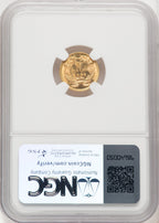 1882 G$1 Gold Dollar NGC MS67+