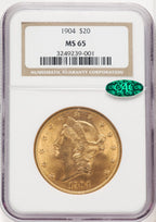 1904 $20 Liberty CAC Liberty Double Eagle NGC MS65 (770546001)